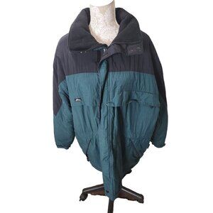 Snowridge Mens Green & Black hood in collar Ski Jacket W/multiple Pockets XL